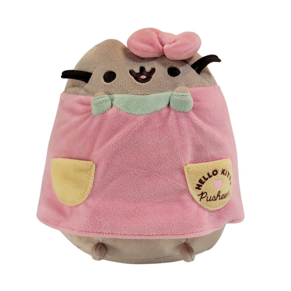 GUND Hello Kitty x Pusheen Plush 10" Pink Costume Dress Up Cat Sanrio 2021